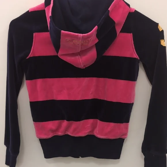 Ralph Lauren Kids Hoodie with Pink and Black Stripes NWOT - Picture 6 of 8